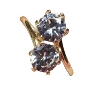 Multi CZ Stone Goldtone Ring